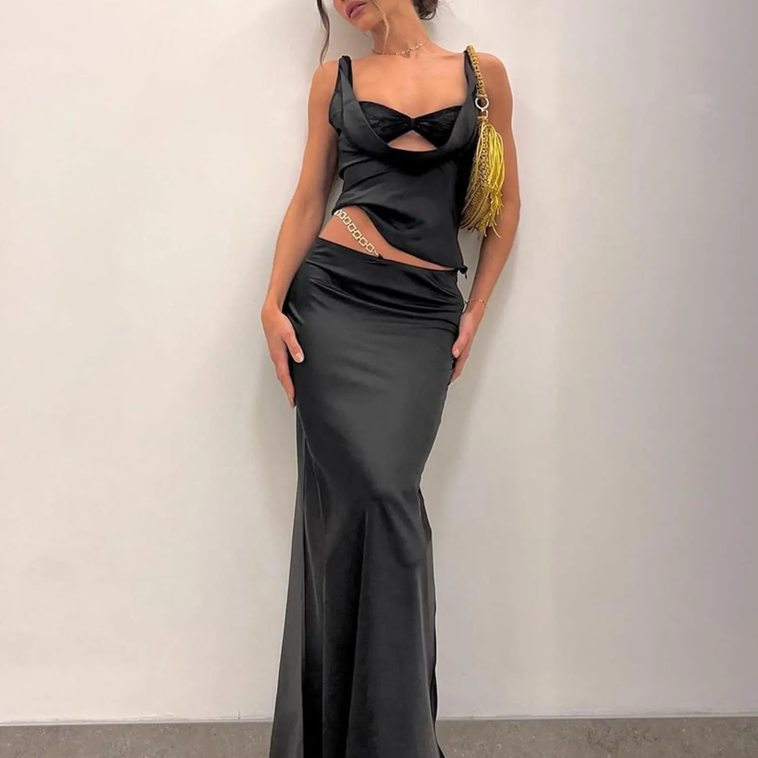 Women Y2k Corset Tank Top Sexy Sleeveless Sweetheart Neck Fitted Crop Camisole Bustier Summer Silk Satin Vest Shirts