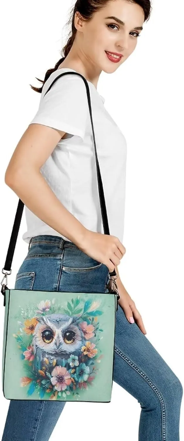 WomenLeather Bucket Bags Medium Universal Large Shoulder Tote Handbag with 2 Straps