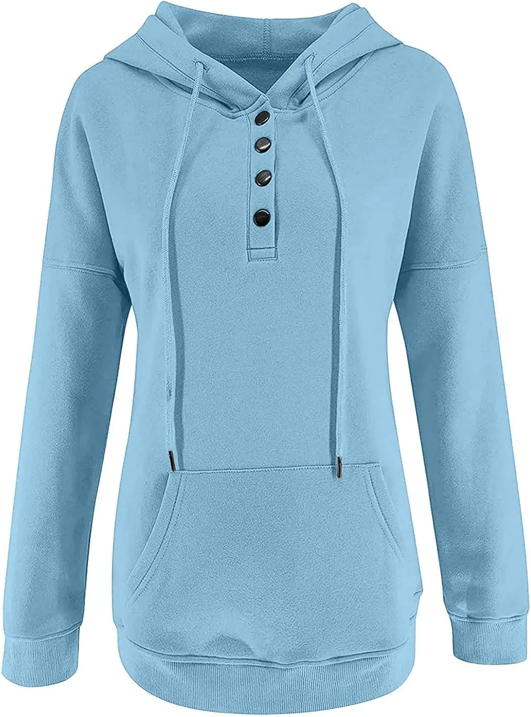 Womens 2023 Fall Fashion Hoodies Pullover Tops Casual Long Sleeve Button Up Sweatshirts Y2k Teen Girl Street Hoodies
