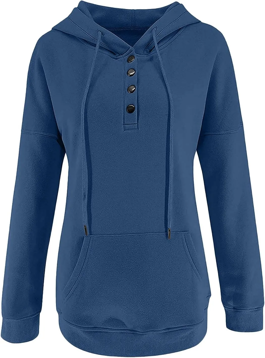 Womens 2023 Fall Fashion Hoodies Pullover Tops Casual Long Sleeve Button Up Sweatshirts Y2k Teen Girl Street Hoodies