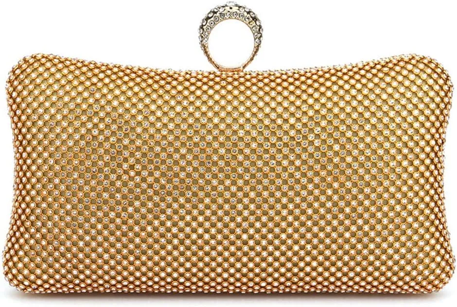 Women's Diamond Studded Evening Bag With Chain Shoulder Bag Handbags Wallets Wedding Clutch Bags