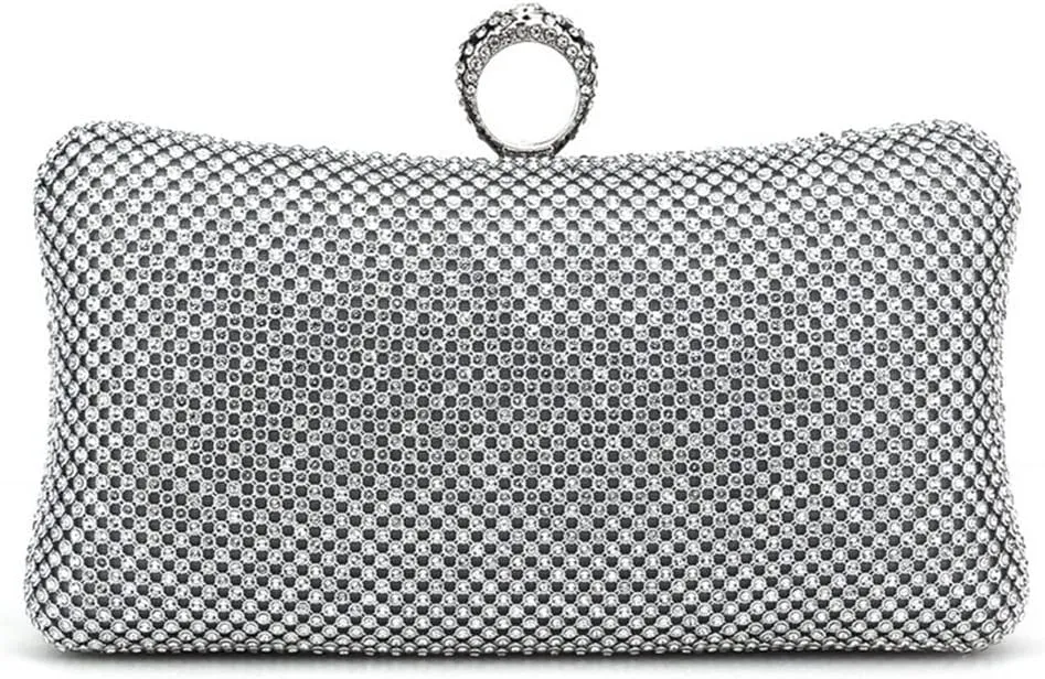 Women's Diamond Studded Evening Bag With Chain Shoulder Bag Handbags Wallets Wedding Clutch Bags