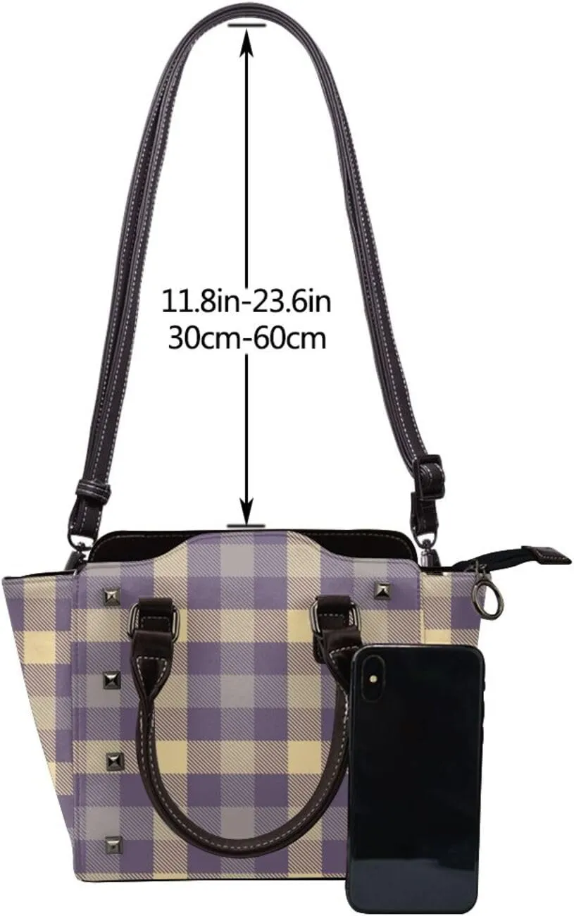 Women's Faux Leather PU Studded Tote Shoulder Bag Studded Crossbody Bags