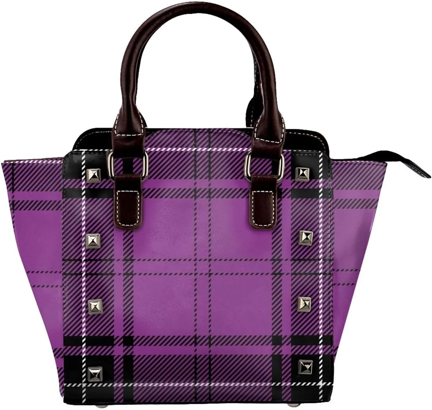 Women's Faux Leather PU Studded Tote Shoulder Bag Studded Crossbody Bags