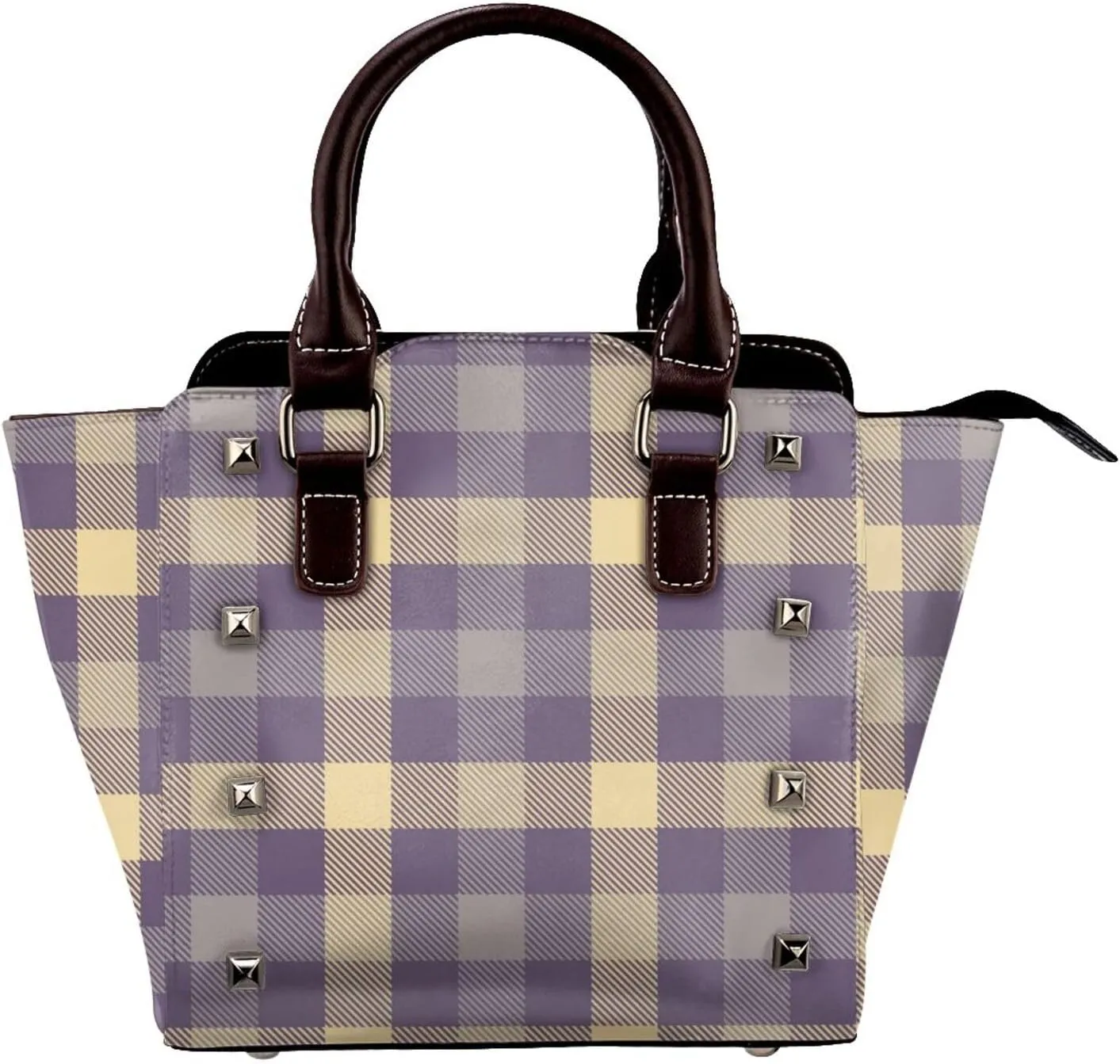 Women's Faux Leather PU Studded Tote Shoulder Bag Studded Crossbody Bags
