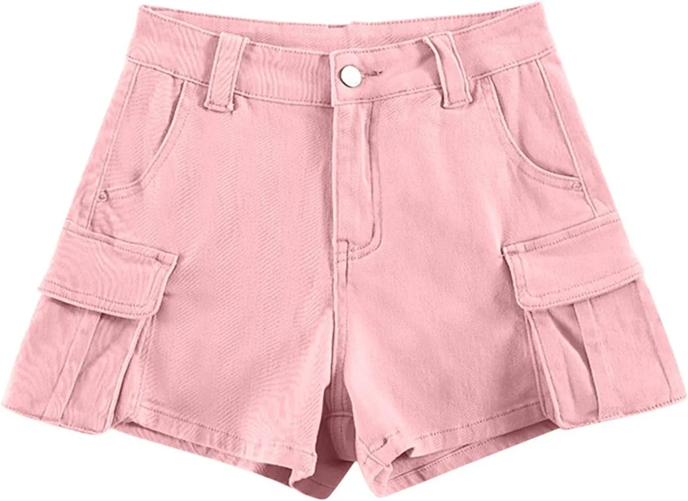 Womens Jean Shorts High Waisted Stretchy Denim Shorts Casual Straight Leg A-line Cargo Shorts Jeans with Side Pocket