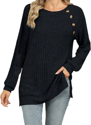 Womens Long Length Sleeve Tops Blouse Neck Shirts Long Tunic Sleeve Women's Striped Boatneck Shirt Frenchy Cotton