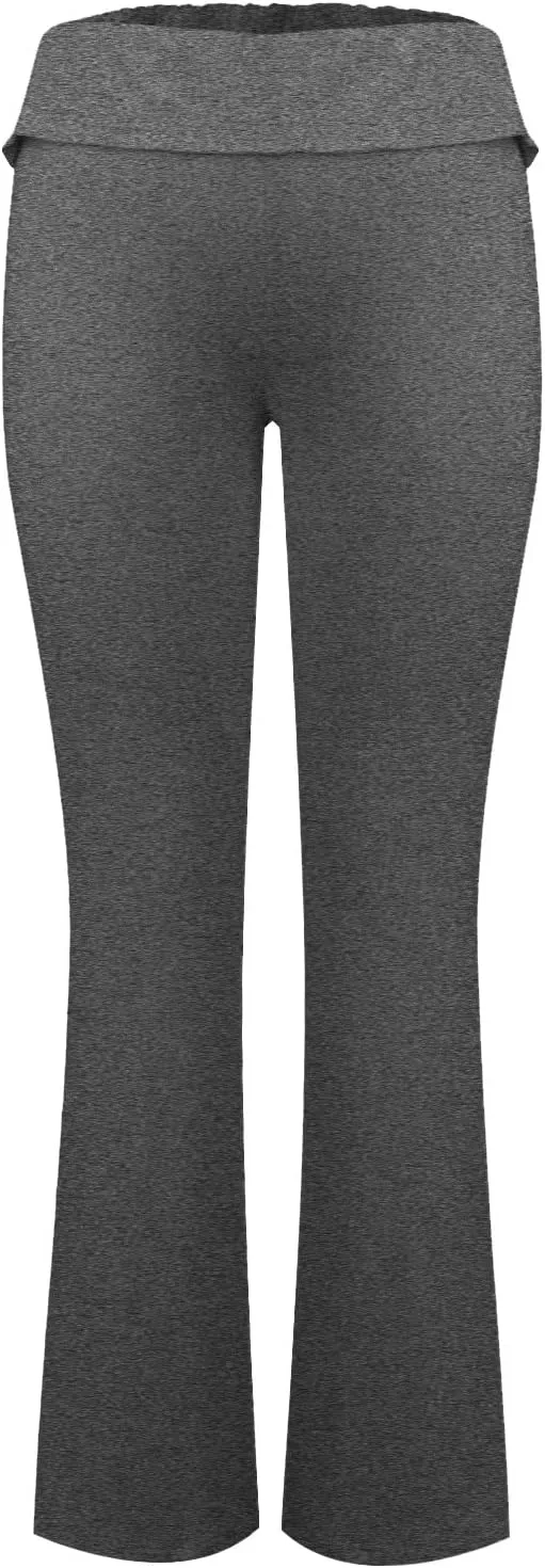 Women's Low Waisted Flare Leggings Bell Bottom Casual Lounge Bootcut Yoga Pants, Small-5X-Large