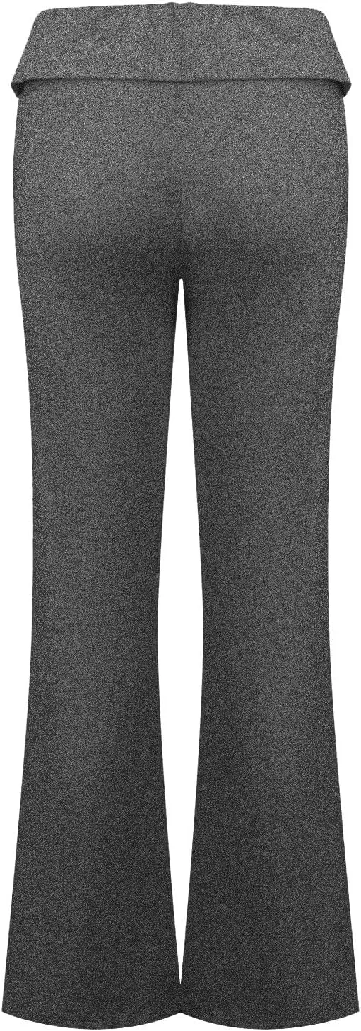 Women's Low Waisted Flare Leggings Bell Bottom Casual Lounge Bootcut Yoga Pants, Small-5X-Large