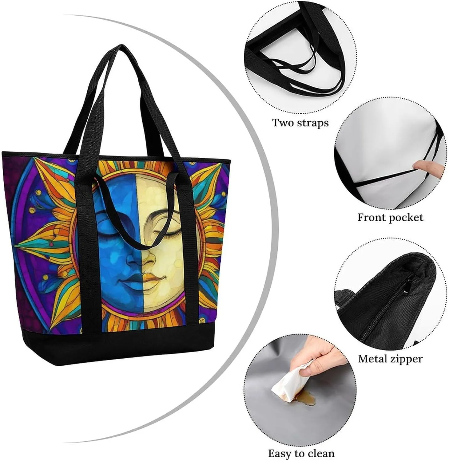 Women's Oversized Thermal Tote Bag Insulated One Shoulder Shopping Carrier
