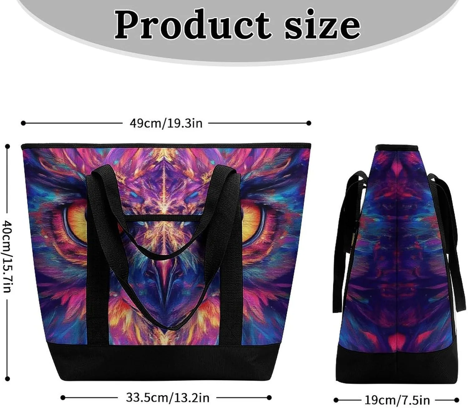 Women's Oversized Thermal Tote Bag Insulated One Shoulder Shopping Carrier