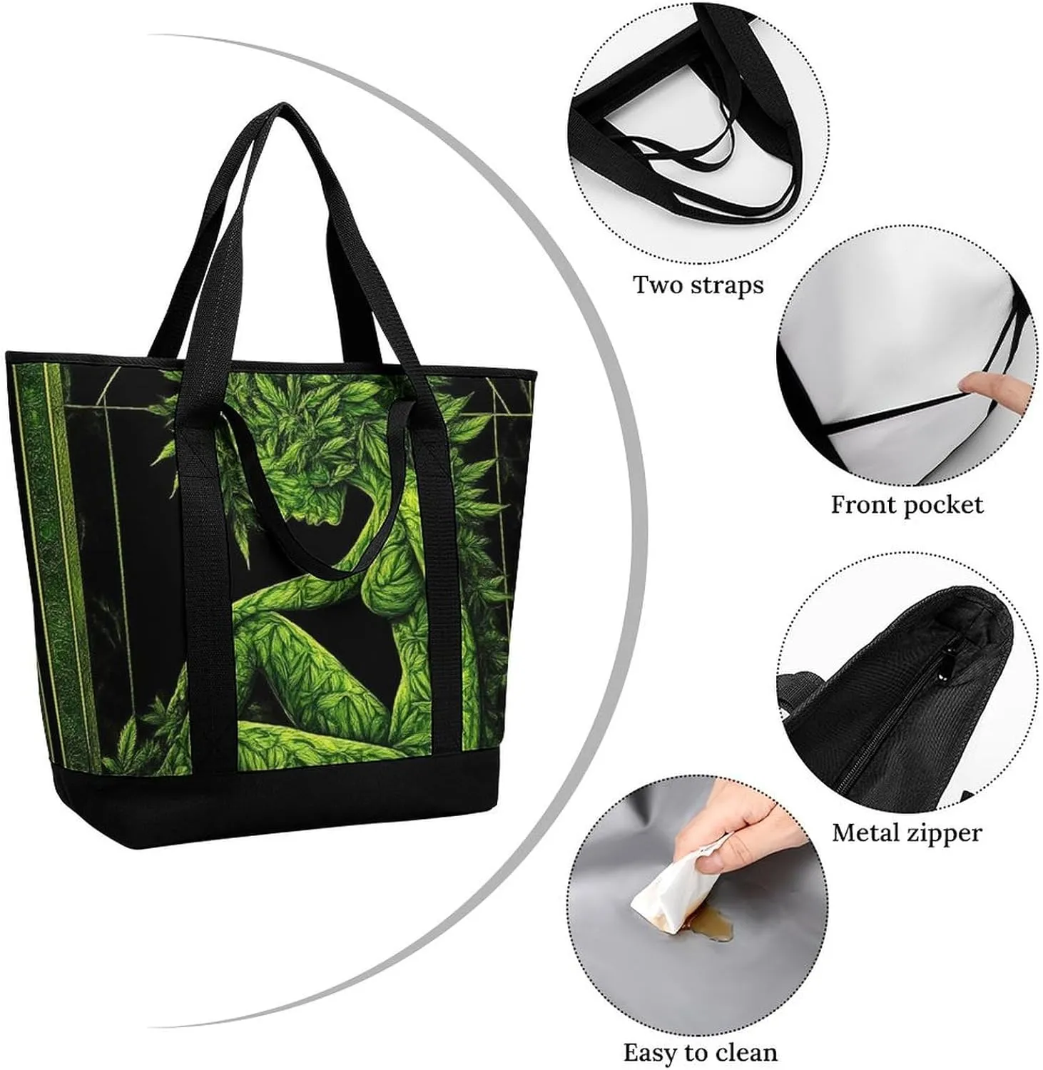 Women's Oversized Thermal Tote Bag Insulated One Shoulder Shopping Carrier