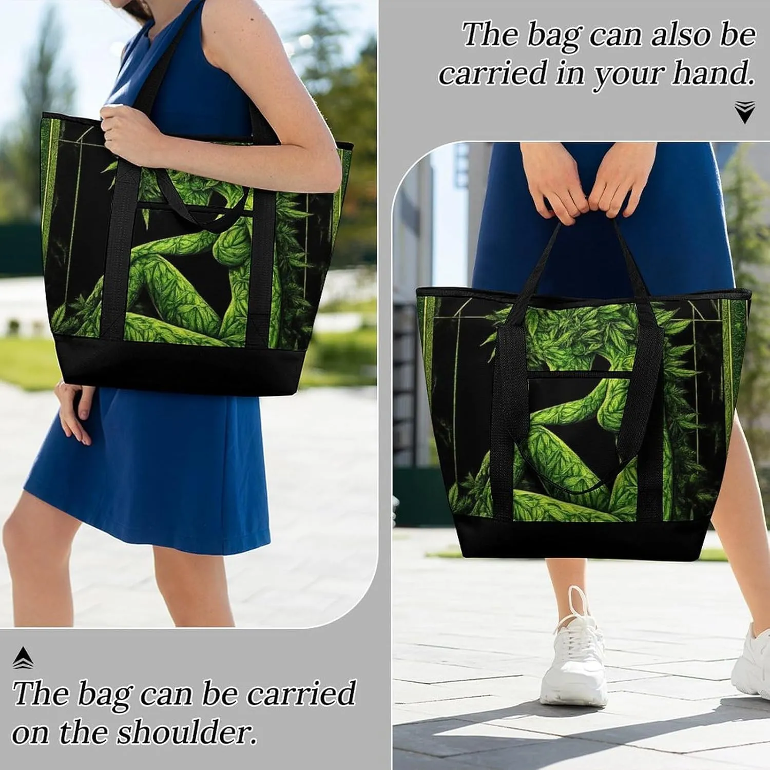 Women's Oversized Thermal Tote Bag Insulated One Shoulder Shopping Carrier