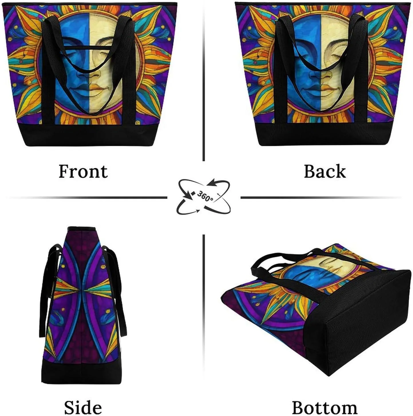 Women's Oversized Thermal Tote Bag Insulated One Shoulder Shopping Carrier
