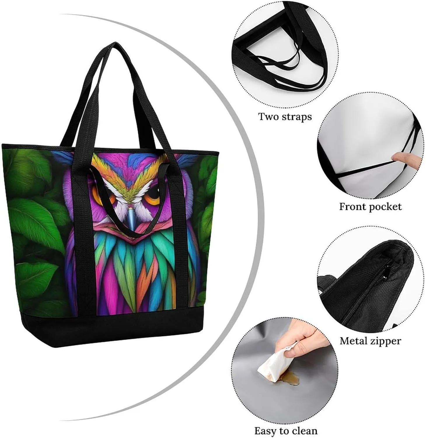 Women's Oversized Thermal Tote Bag Insulated One Shoulder Shopping Carrier