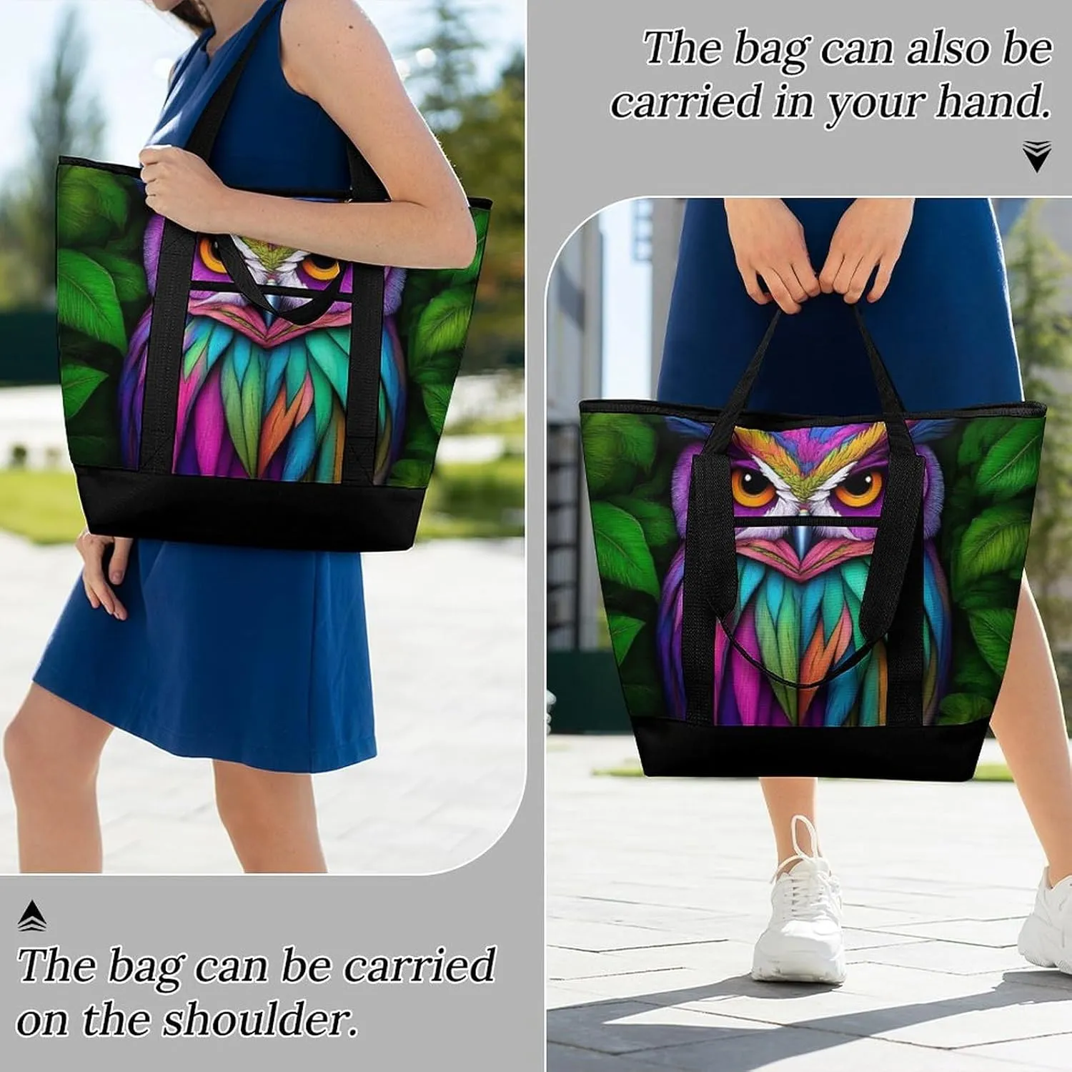 Women's Oversized Thermal Tote Bag Insulated One Shoulder Shopping Carrier