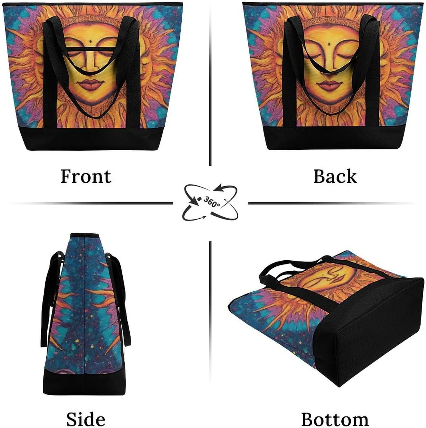 Women's Oversized Thermal Tote Bag Insulated One Shoulder Shopping Carrier