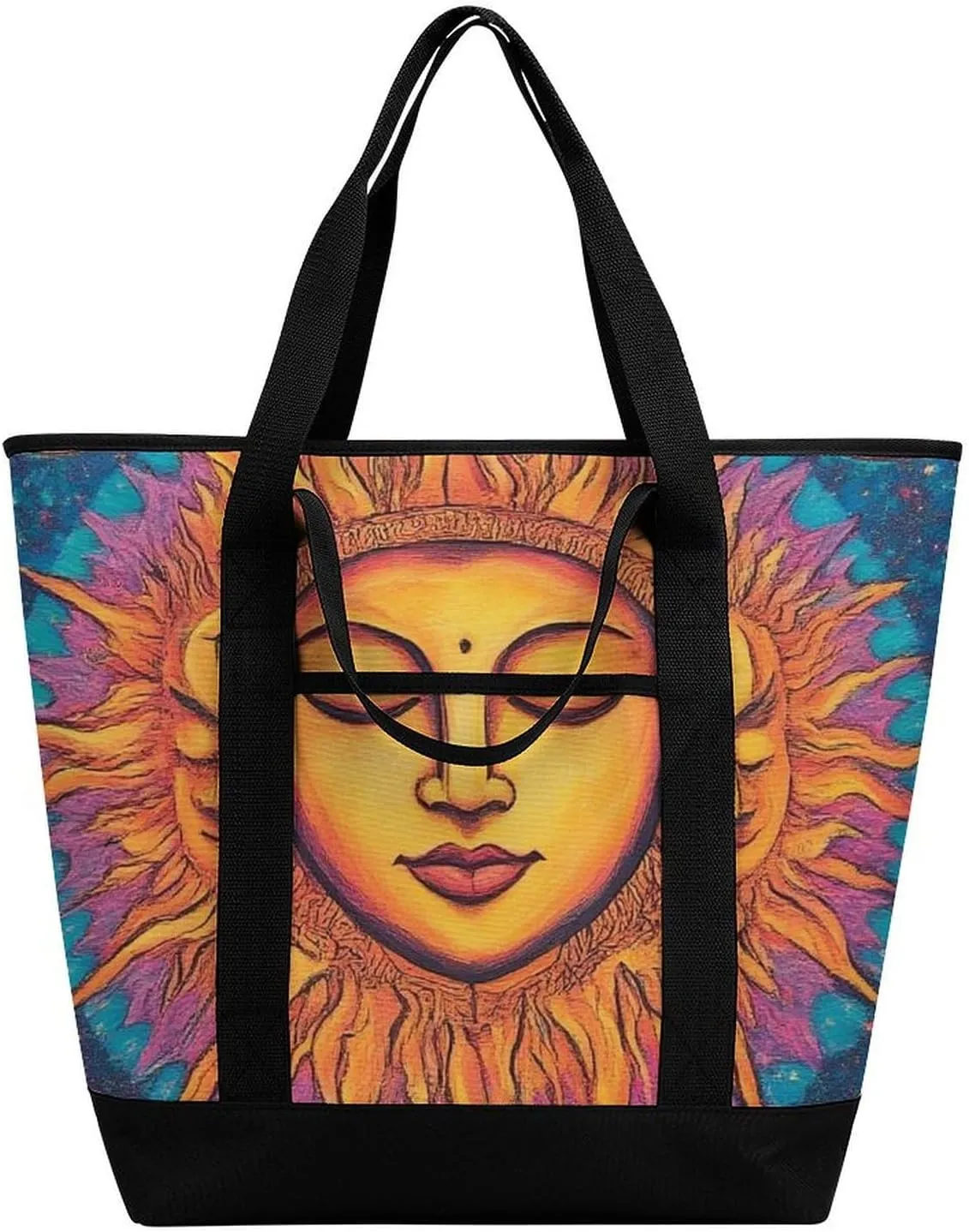 Women's Oversized Thermal Tote Bag Insulated One Shoulder Shopping Carrier