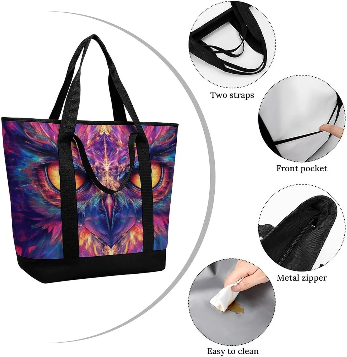 Women's Oversized Thermal Tote Bag Insulated One Shoulder Shopping Carrier