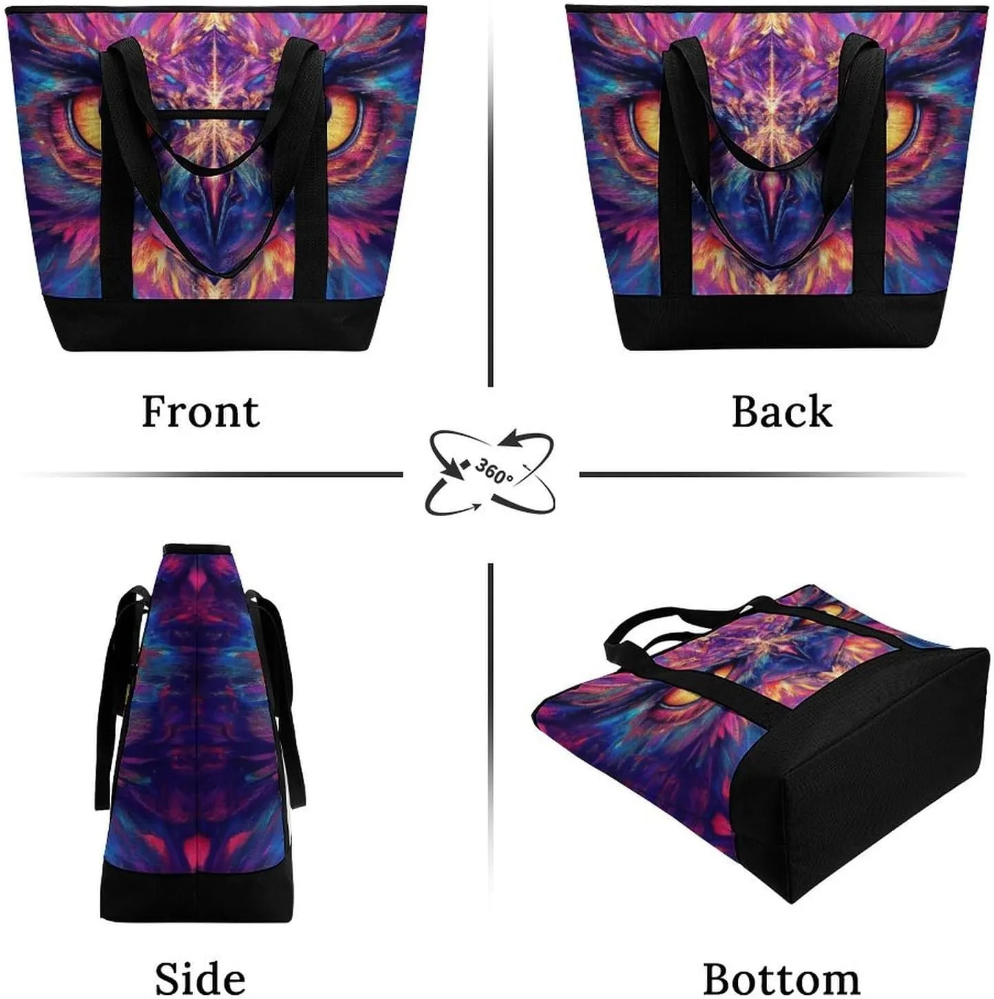 Women's Oversized Thermal Tote Bag Insulated One Shoulder Shopping Carrier