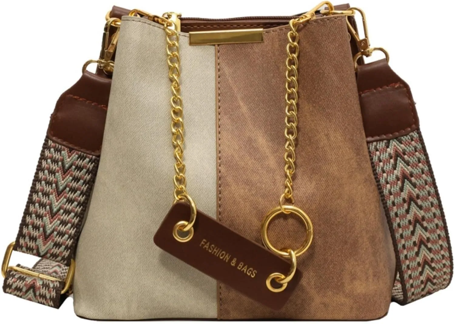 Women's Retro Bucket Shoulder Leather Crossbody Bag for Women Trendy Hobo Tote Handbag Satchel Bags Purses Wallets