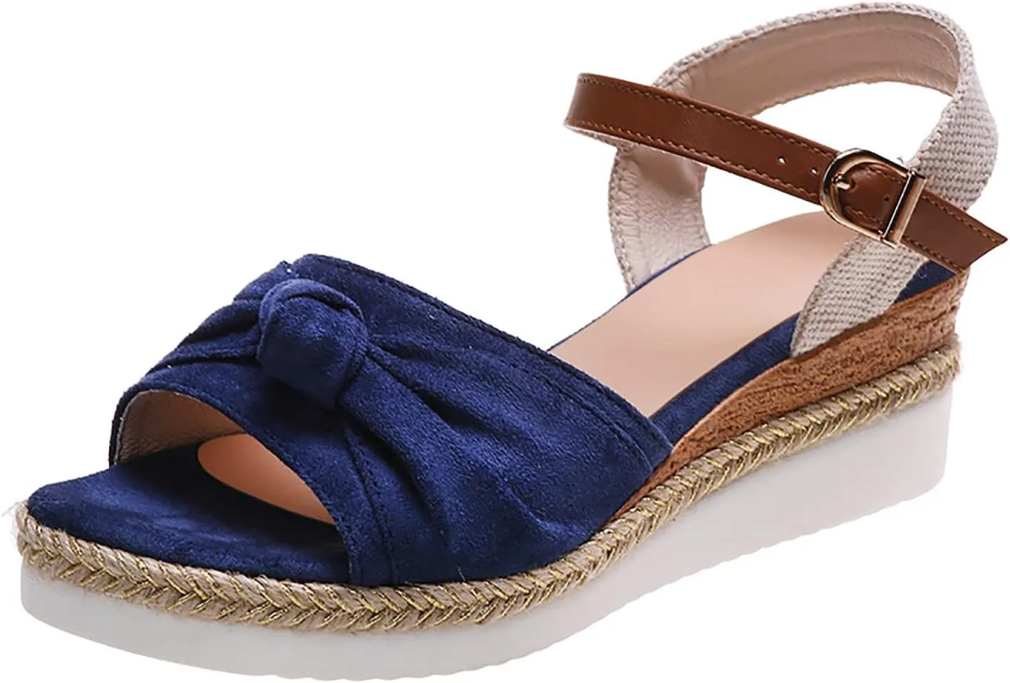 Women's Sandals, Women's Espadrilles Casual Ankle Strap Wedge Sandals Comfortable Platform Sandals