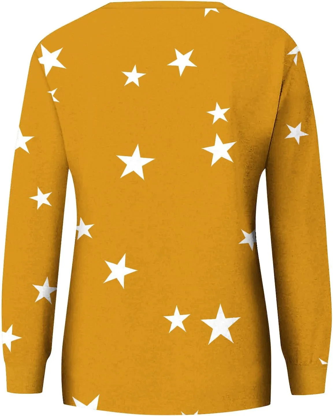 Women's Star Crewneck Sweatshirt Casual Long Sleeve Pullover Loose Comfy Sweater Fall Oversized Top Leisure Resort