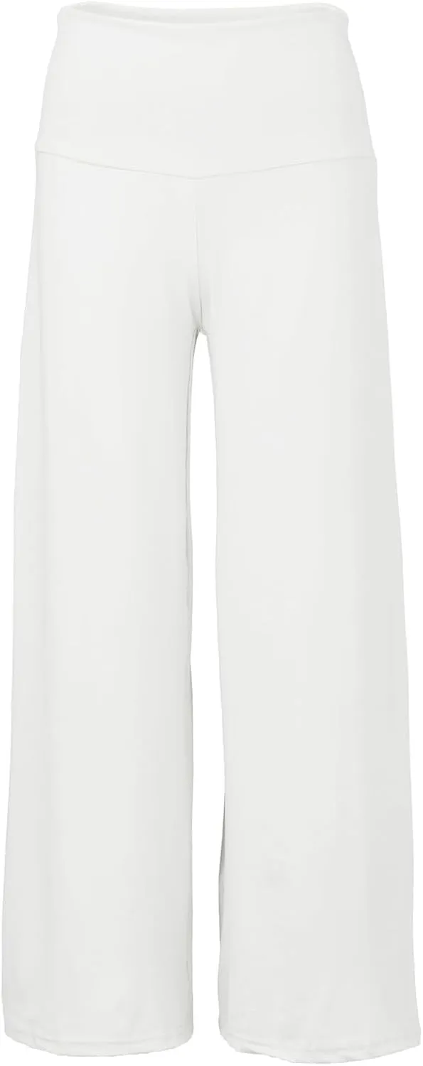 Womens Wide Leg Pants 2025 Summer Lounge Plus Size Palazzo Pants Dressy Lightweight High Waisted Flowy Yoga Pant