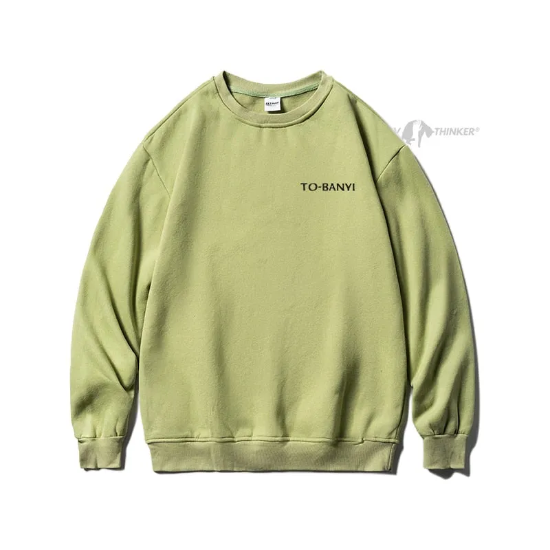 xiangtuibao Harajuku Men Casual Sweatshirts Oversized Autumn Winter Male O Neck Hoodies Korean Fashion Unisex Sport Pullovers