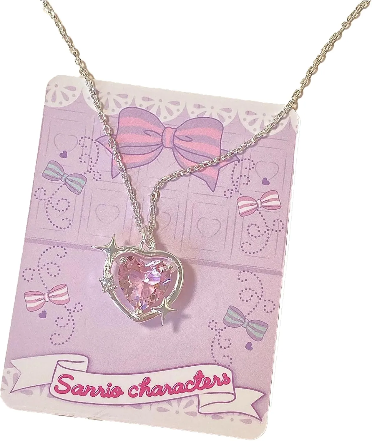 Y2k heart necklace for women cute cool Purple zirconia Pendant Collarbone chain necklace girl jewelry gift