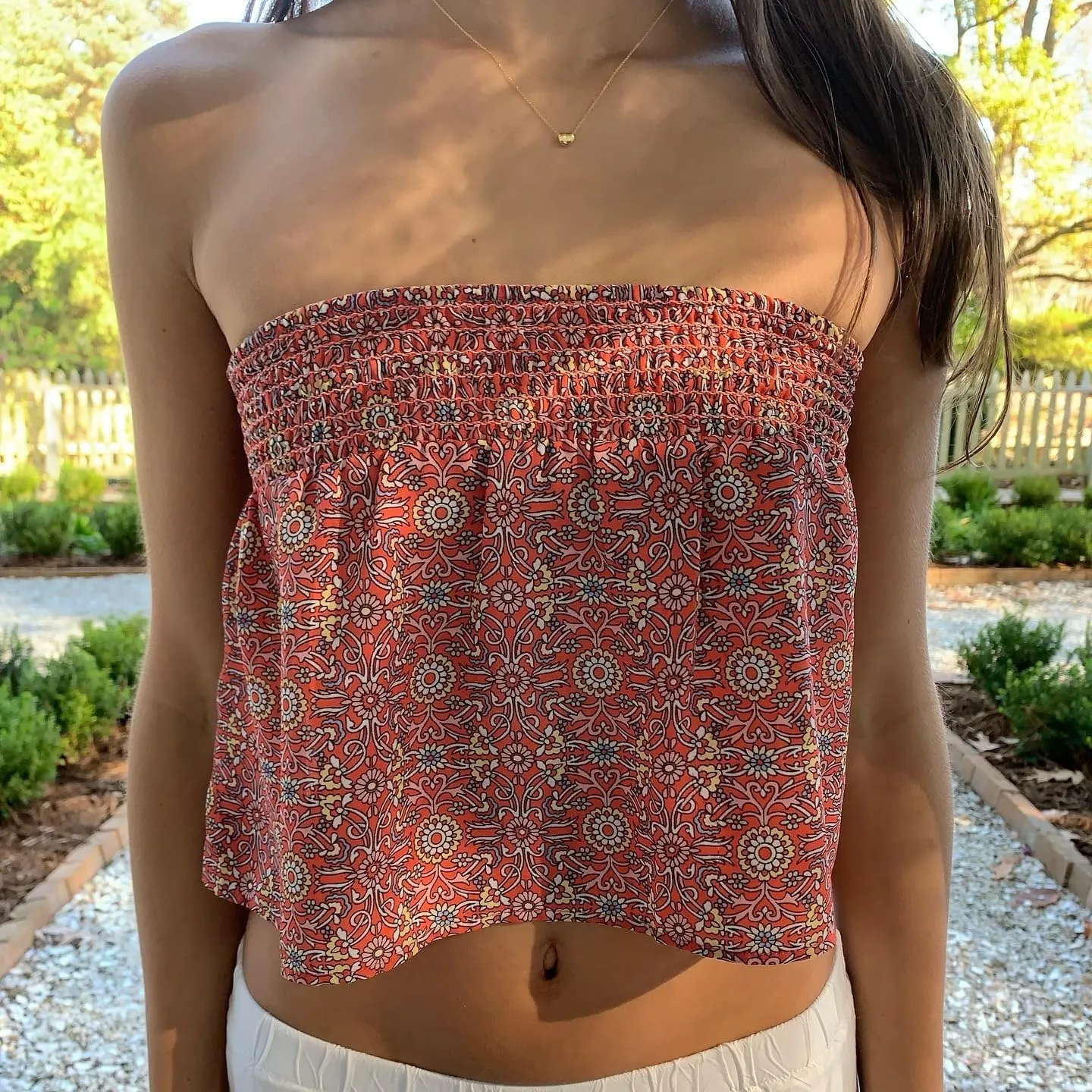 Y2k Vintage Boho Floral Tube Top Women Sexy Strapless Crop Bandeau Tops Ruffle Ruched Aesthetic Going Out Peplum Shirt