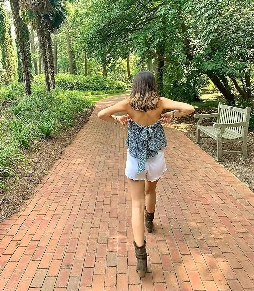 Y2k Vintage Boho Floral Tube Top Women Sexy Strapless Crop Bandeau Tops Ruffle Ruched Aesthetic Going Out Peplum Shirt