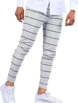 Ymosrh Men's Pants Slim Fit Dress Pants Fashion Skinny Stretch Casual Business Pants Golf, S-3XL