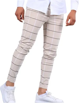 Ymosrh Men's Pants Slim Fit Dress Pants Fashion Skinny Stretch Casual Business Pants Golf, S-3XL