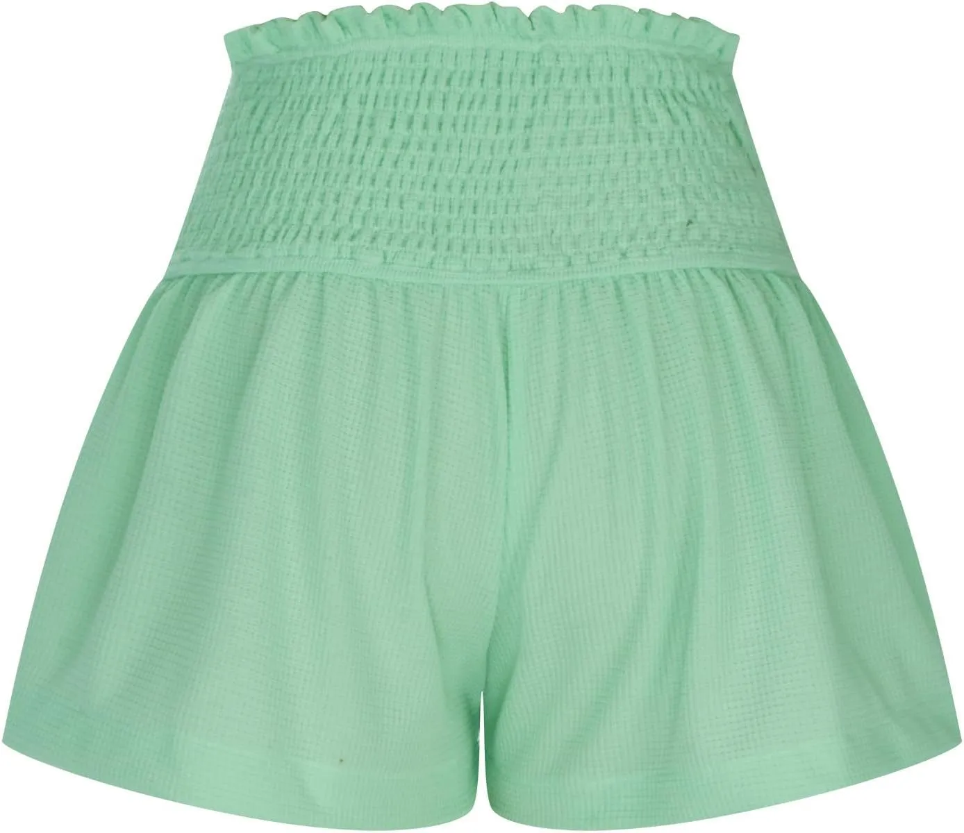 ZDRZK Loose Shorts Women Summer Casual Solid Elastic High Waisted Shorts Ruffle Hem 2024 Fashion Going Out Flowy Shorts