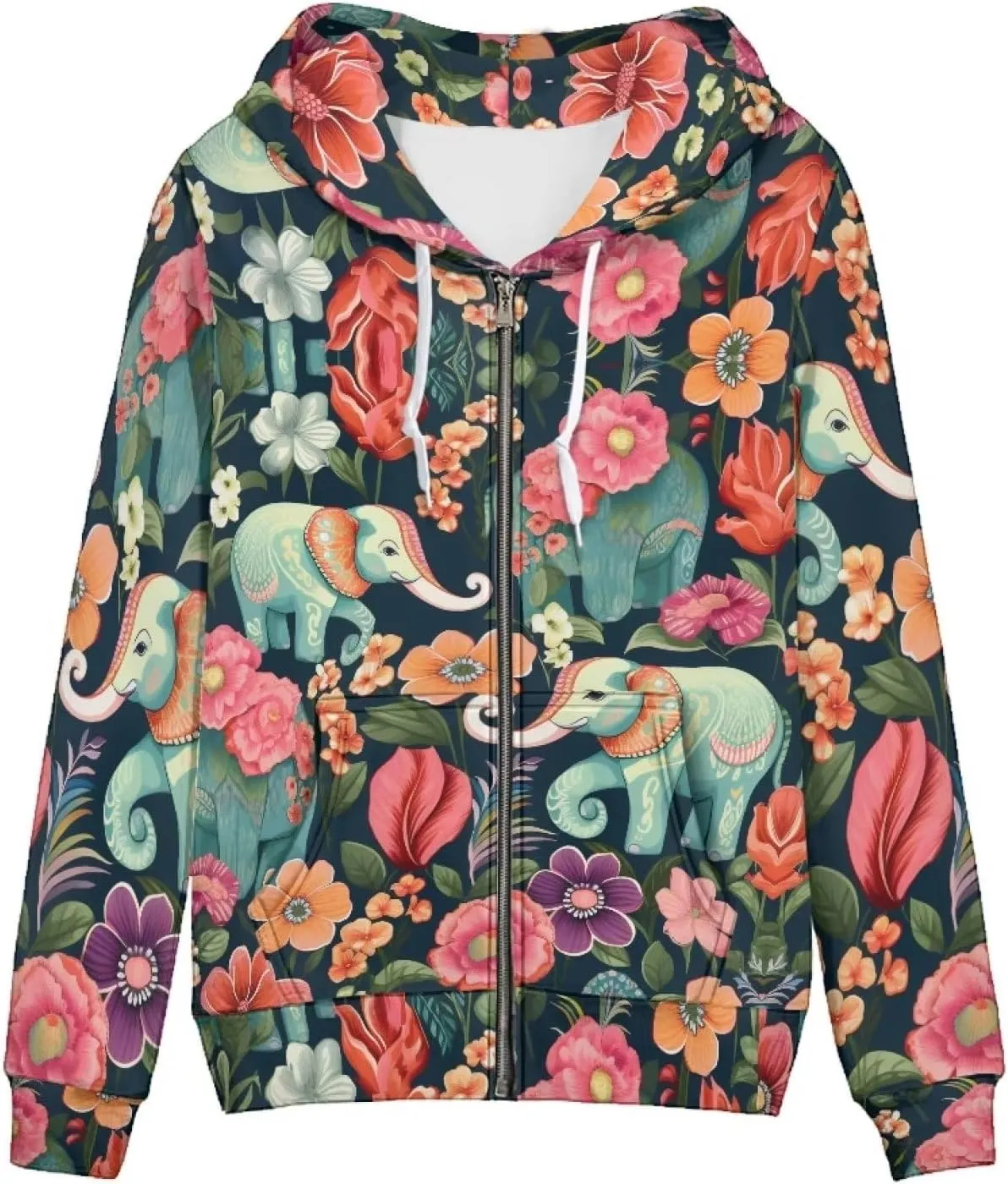 Zip Up Hoodie for Women Lightweight Fall Jacket Streetwear Oversized Hooded Sweatshirts for Teen Girls