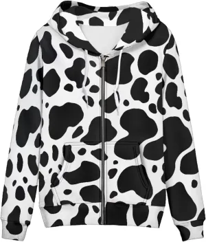 Zip Up Hoodie for Women Lightweight Fall Jacket Streetwear Oversized Hooded Sweatshirts for Teen Girls