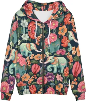 Zip Up Hoodie for Women Lightweight Fall Jacket Streetwear Oversized Hooded Sweatshirts for Teen Girls