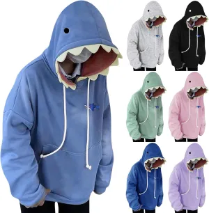 ZWRXW Women's Shark Hoodies Causal Long Sleeve Hooded Sweatshirts Trendy Fall Cute Pullover Outfits Tops with Kangaroo Pocket
