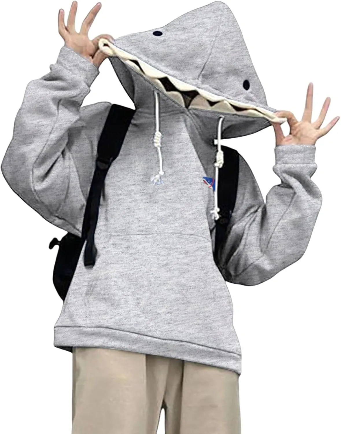 ZWRXW Women's Shark Hoodies Causal Long Sleeve Hooded Sweatshirts Trendy Fall Cute Pullover Outfits Tops with Kangaroo Pocket
