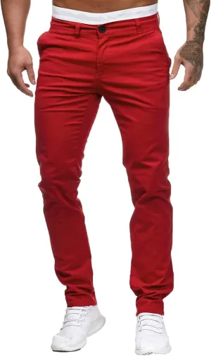 ZYXTIM Mens Work Chino Pants Slim Fit Tapered Cotton Fashion Business Casual Trousers Stertch Durable Ripstop Athletic Pants